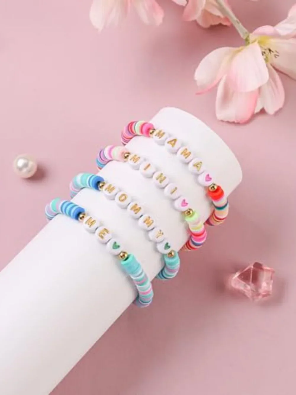 Mommy and Me Adjustable Cross Bracelets for First Day of School Gift Set